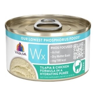 Weruva Weruva Wx Phos Focused Talapia & Chicken Formula Puree Grain-Free Wet Cat Food, 3-oz can
