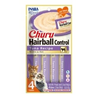 Inaba Inaba Churu Puree Treat Hairball-Control Tuna 0.5oz  4-pack