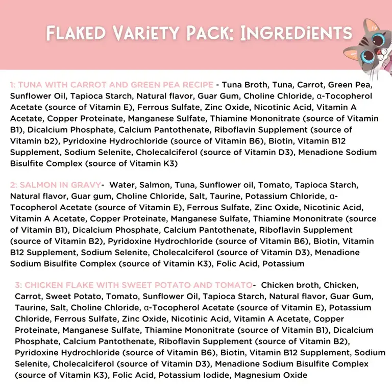 Love Nala Love Nala Flaked Variety Pack Adult Grain-Free Wet Cat Food - 2.8-oz Can - Case of 12