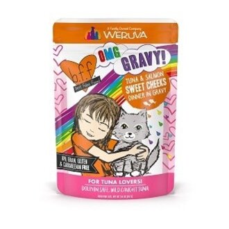 BFF Weruva BFF Tuna & Salmon Sweet Cheeks Recipe in Gravy Grain-Free Cat Food 3-oz Pouch