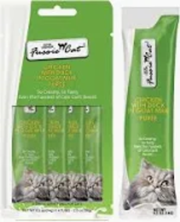 Fussie Cat Fussie Cat Super Premium Chicken with Duck in Goat Milk Puree 4-pack 0.5 oz