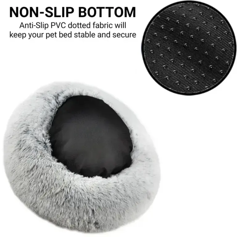 Mr. Peanut's Mr. Peanuts 28" Orthoplush Pet Bed - Snowflake White Two Tone