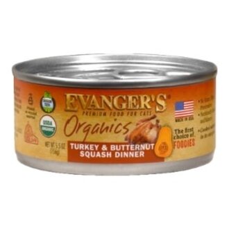 Evangers Evangers Organics Turkey & Butternut Squash Dinner Canned Cat Food 5.5-oz
