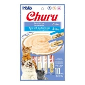 Inaba Inaba Churu Tuna  and Tuna with Scallop Puree Variety Pack Cat Treat 10 count