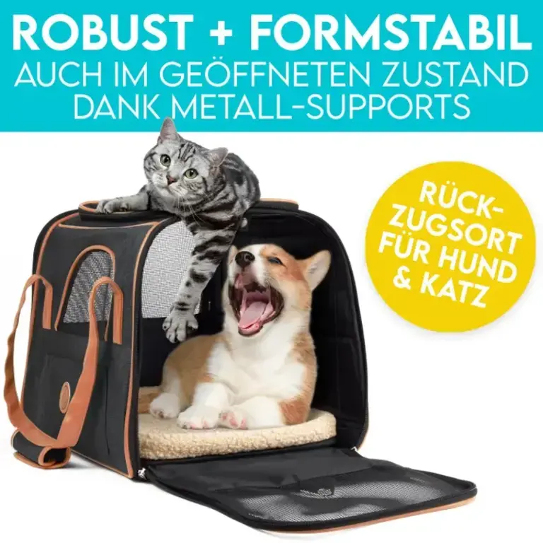 HUND IST KONIG HUND IST KONIG Cat Carrier Black - Up to 14.5 lbs