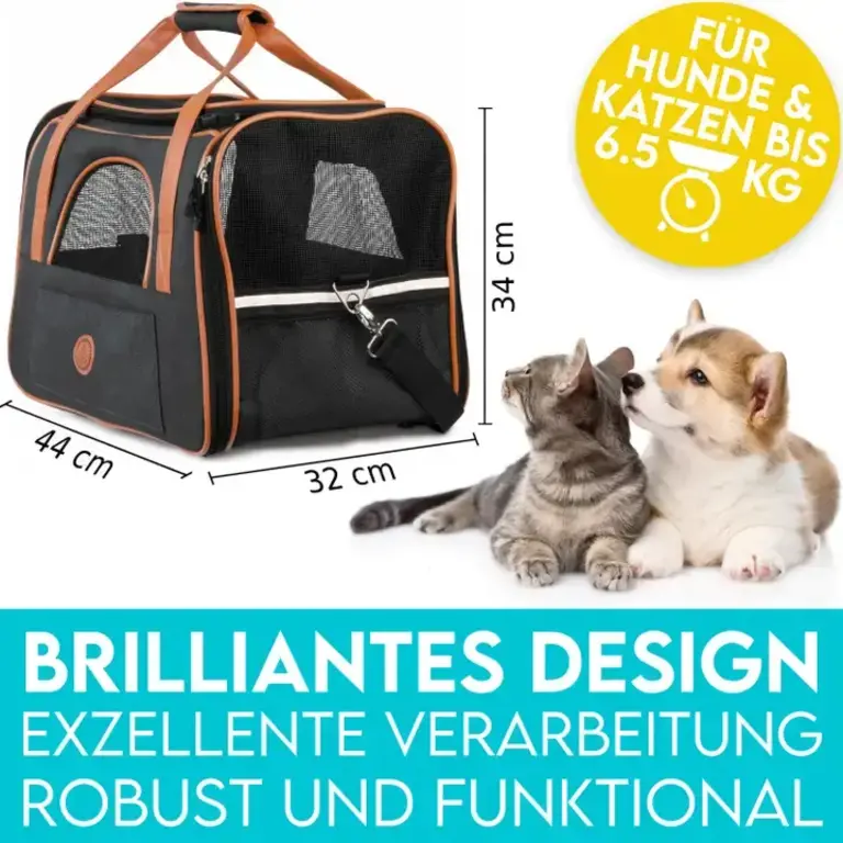 HUND IST KONIG HUND IST KONIG Cat Carrier Black - Up to 14.5 lbs