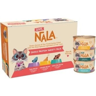 Love Nala Love Nala Flaked Single-Protein Variety Pack Adult Grain-Free Wet Cat Food - 2.8-oz Can - Case of 12