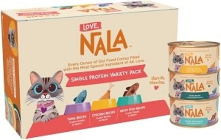 Love Nala Love Nala Flaked Single-Protein Variety Pack Adult Grain-Free Wet Cat Food - 2.8-oz Can - Case of 12