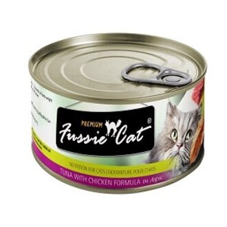 Fussie Cat Fussie Cat Premium Tuna with Chicken Formula in Aspic Grain-Free Canned Cat Food  5oz