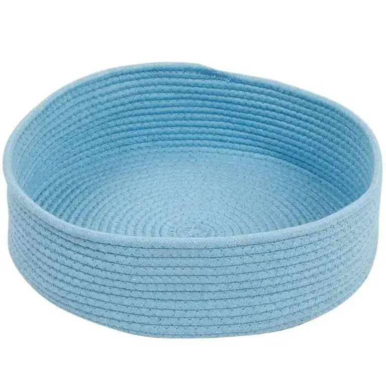 Triple T Studios Cotton Rope Cat Bed - Blue