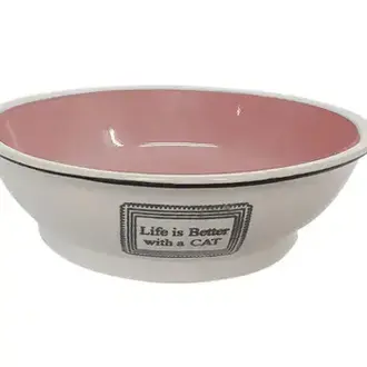 Blue Sky Clayworks Life is Better With a Cat Bowl