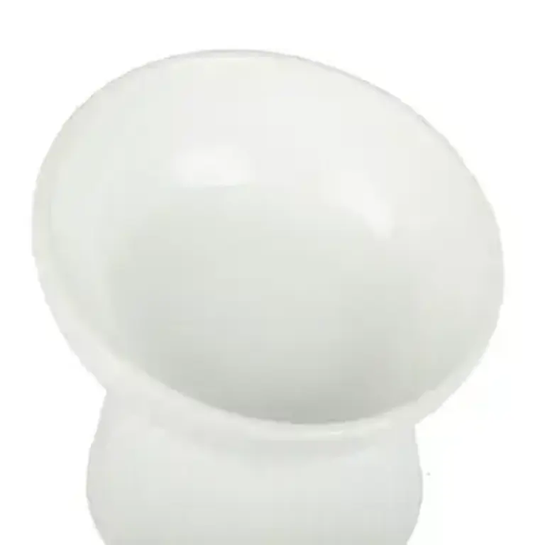 Park Life Designs Fluted Tilt Ceramic Cat Dish - White