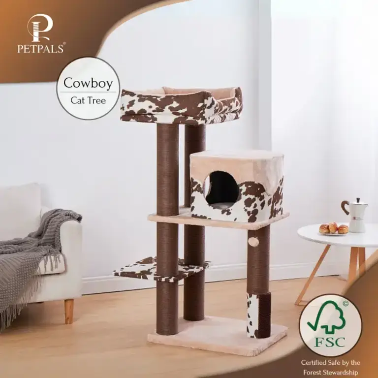 PetPals Group Petpals 50" Grand Maine Coon Heavy-Duty Cat Tree