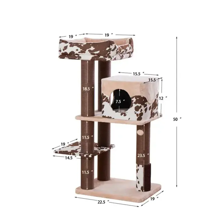 PetPals Group Petpals 50" Grand Maine Coon Heavy-Duty Cat Tree