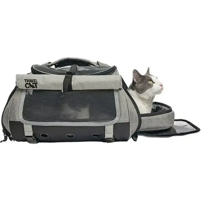 Travel Cat The Transpurrter Ultimate Calming Convertible Cat Carrier Heather Gray