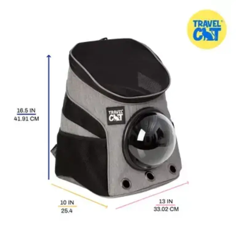 Travel Cat Fat Cat Mini Cat Backpack Bubble Cat Carrier - Heather