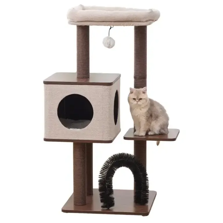PetPals Group Petpals Elevate 2.0 - 4-Level 37" Mid-Century Modern Cat Tree