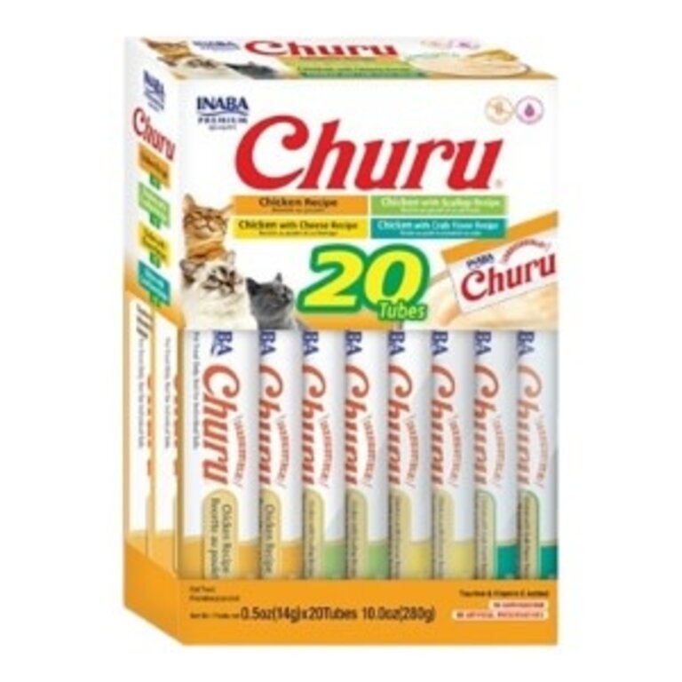 Inaba Inaba Churu Puree Treat Chicken Variety Box, 20-Pack .5oz