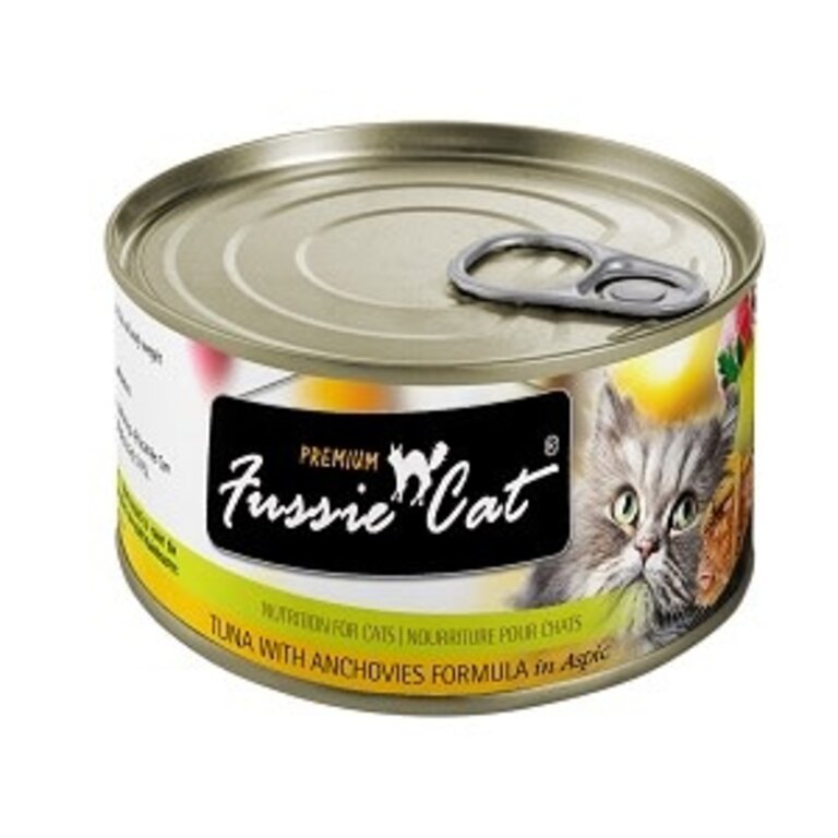 Fussie Cat Fussie Cat Premium Tuna with Small Anchovies Formula in Aspic Grain-Free Canned Cat Food - 5.5 oz