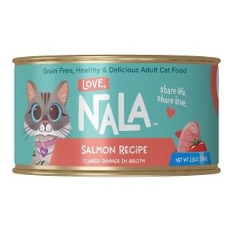 Love Nala Love Nala Flaked Salmon in Broth Adult Grain-Free Wet Cat Food 2.8oz