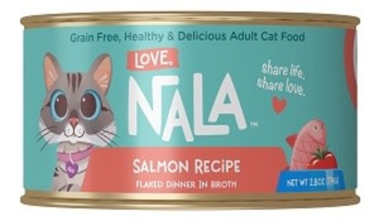 Love Nala Love Nala Flaked Salmon in Broth Adult Grain-Free Wet Cat Food 2.8oz