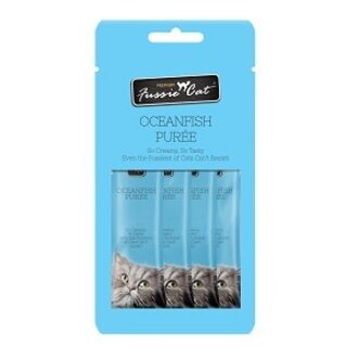 Fussie Cat Fussie Cat Puree Treat Ocean Fish 4-Pack 0.5 oz