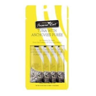 Fussie Cat Fussie Cat Puree Treat Tuna with Anchovies 4-pack 0.5 oz