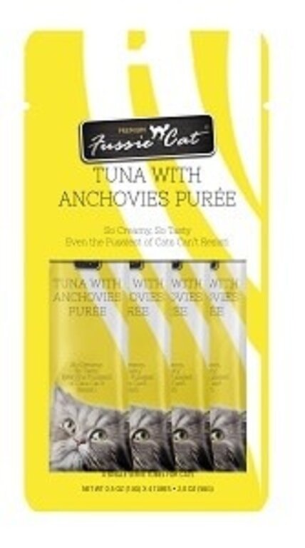 Fussie Cat Fussie Cat Puree Treat Tuna with Anchovies 4-pack 0.5 oz