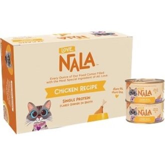 Love Nala Love Nala Flaked Chicken in Broth Single Ingredient Adult Grain-Free Wet Cat Food 2.8oz