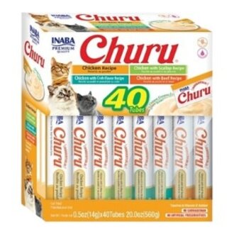 Inaba Inaba Churu Puree Treat Chicken Variety Box, 40-Pack .5oz