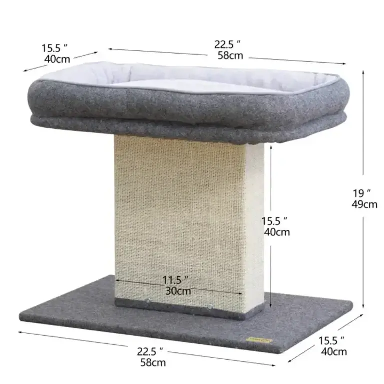 PetPals Group PetPals Catry 2-in-1 Mellow Cat Perch Bed and Sisal
