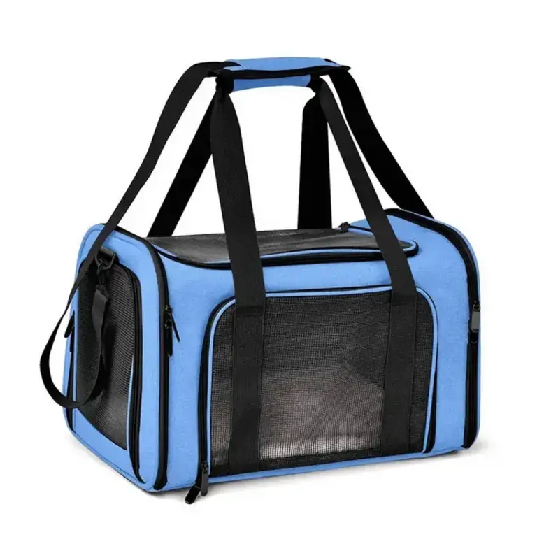 PawPaw Expandable Foldable Pet Carrier - Blue - Large - 45x30x30