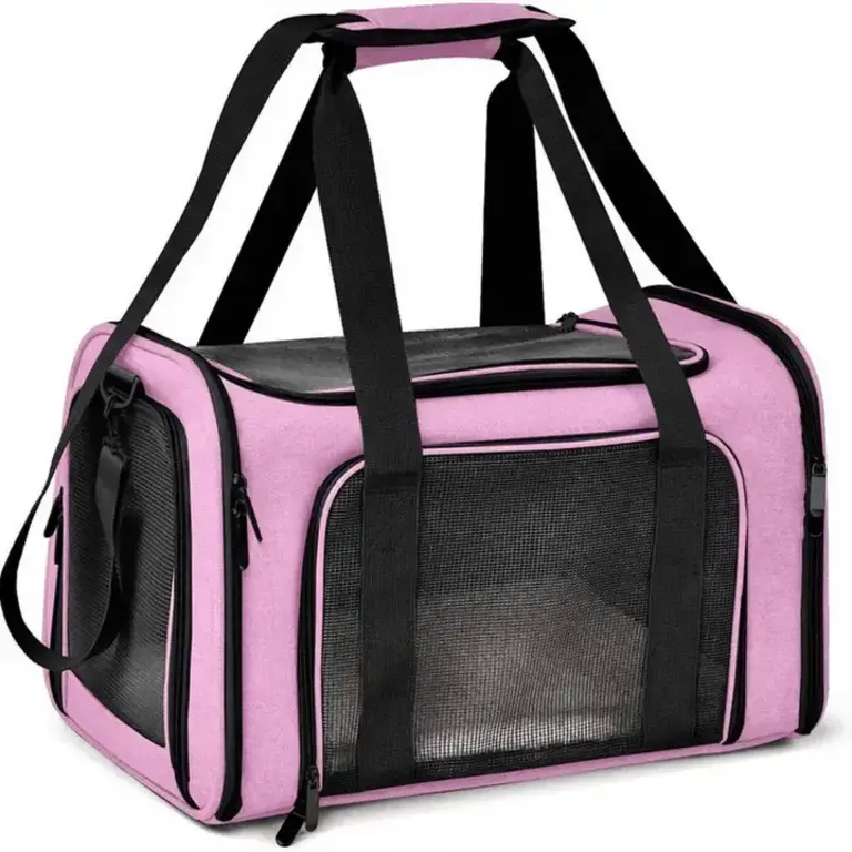 PawPaw Expandable Foldable Pet Carrier - Pink - Large - 45x30x30