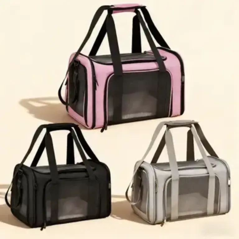 PawPaw Expandable Foldable Pet Carrier - Pink - Large - 45x30x30