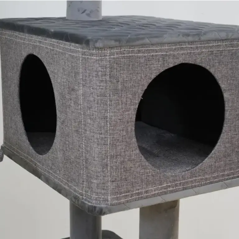 PetPals Group Catry Yara 5 Level Large Cat Tree with Linene Condo