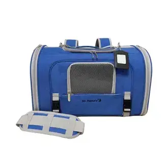 Mr. Peanut's Mr. Peanuts Monterey Series Convertible Backpack Airline-Capable Pet Carrier - Medium - Deja Blue
