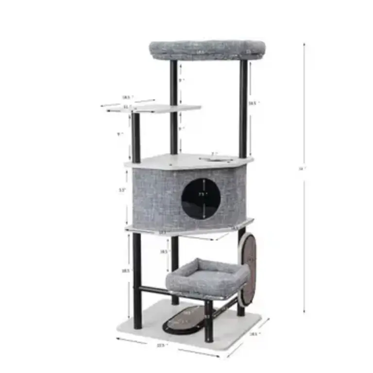 PetPals PetPals Grayson-Industrial  Style Large Modern Cat Tower