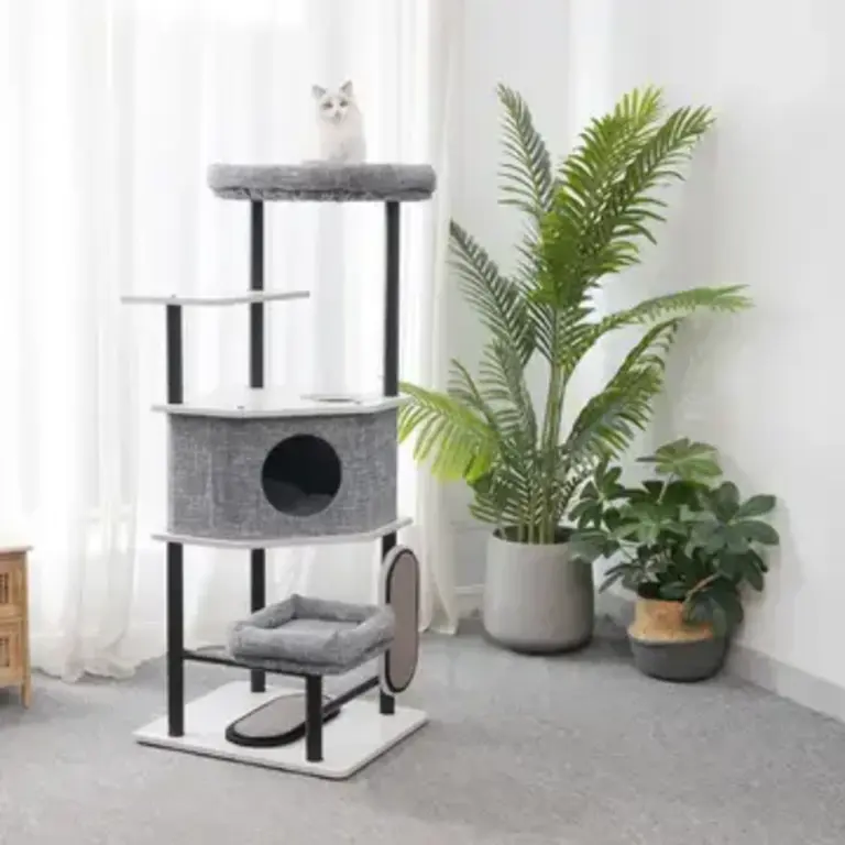 PetPals PetPals Grayson-Industrial  Style Large Modern Cat Tower