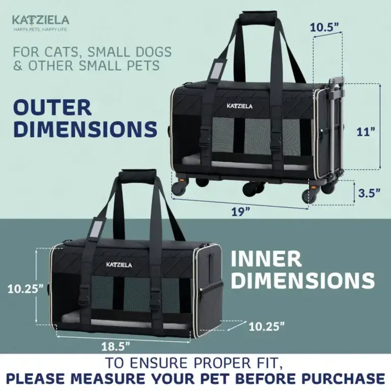 Katziela Katziela Mega Cruze Rolling Pet Carrier