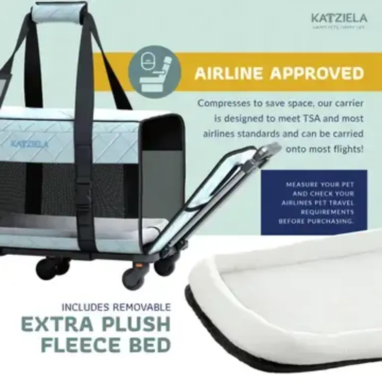 Katziela Katziela Mega Cruze Rolling Pet Carrier
