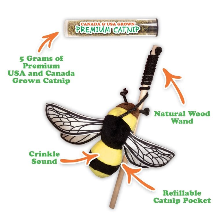 SmarterPaw Meowijuana Get Buzzed Refillable Bee Toy