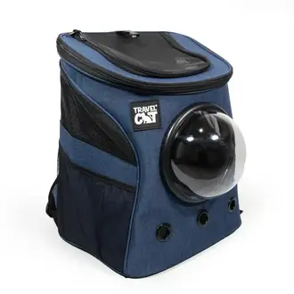 Travel Cat Fat Cat Cat Backpack -Large Cats Bubble Carrier - Navy