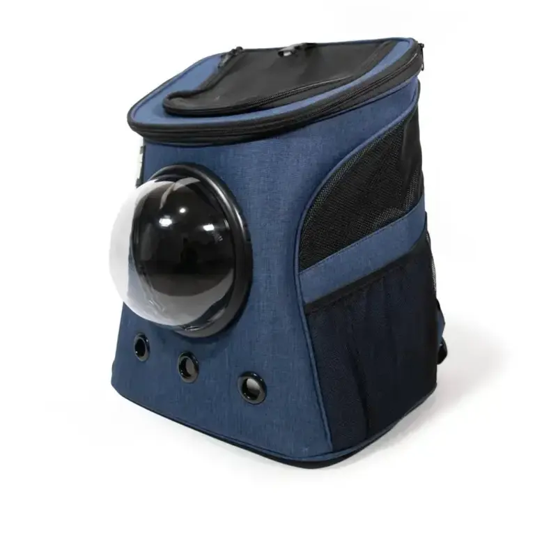 Travel Cat Fat Cat Cat Backpack -Large Cats Bubble Carrier - Navy
