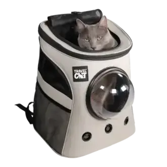 Travel Cat Fat Cat Cat Backpack -Large Cats Bubble Carrier - Cloud