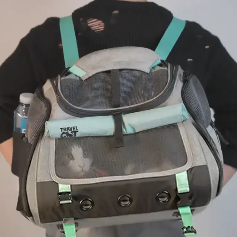 Travel Cat The Transpurrter Ultimate Calming Convertible Cat Carrier Heather Gray/Teal