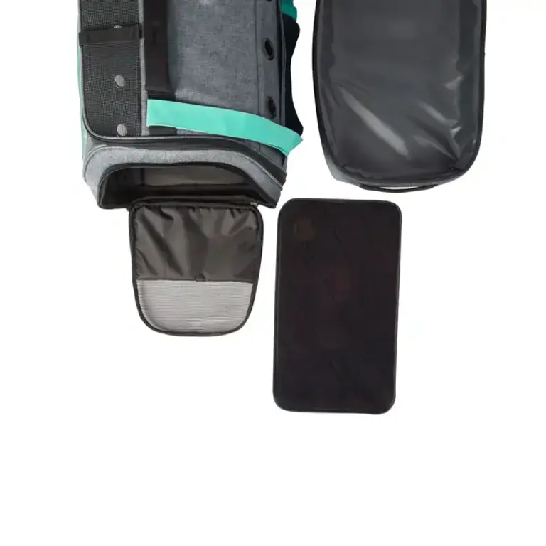 Travel Cat The Transpurrter Ultimate Calming Convertible Cat Carrier Heather Gray/Teal
