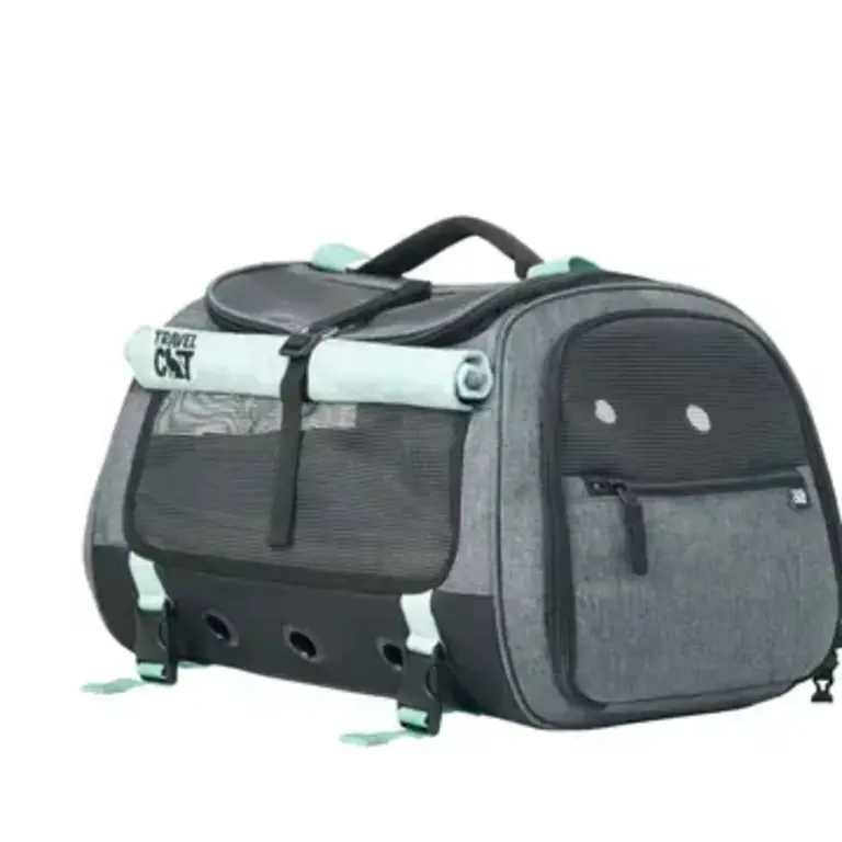 Travel Cat The Transpurrter Ultimate Calming Convertible Cat Carrier Heather Gray/Teal