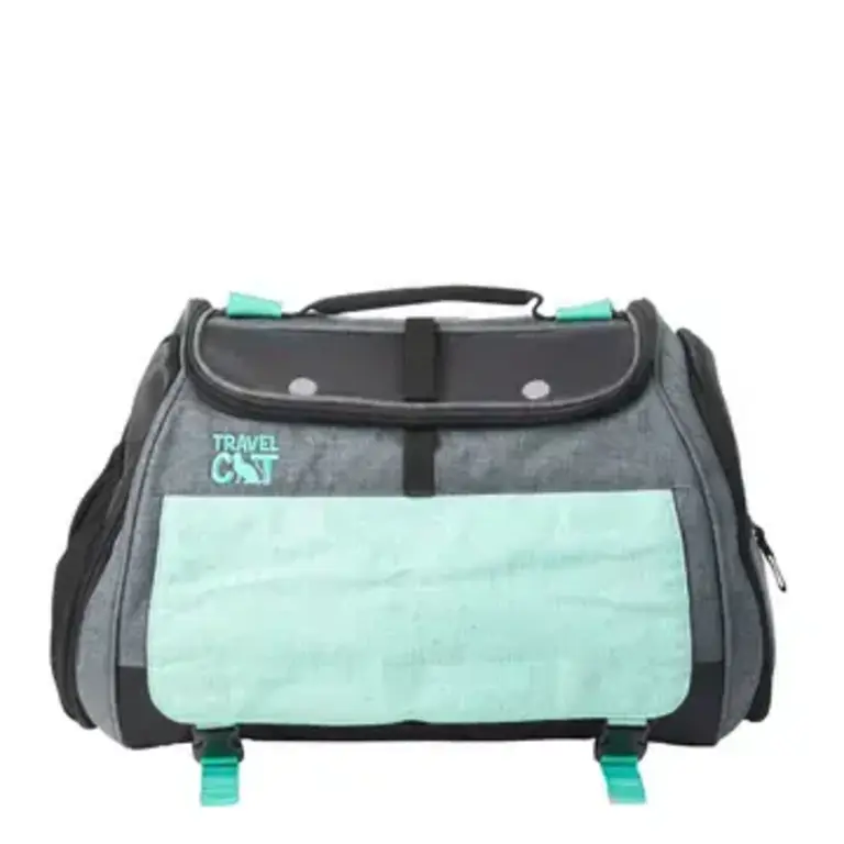 Travel Cat The Transpurrter Ultimate Calming Convertible Cat Carrier Heather Gray/Teal