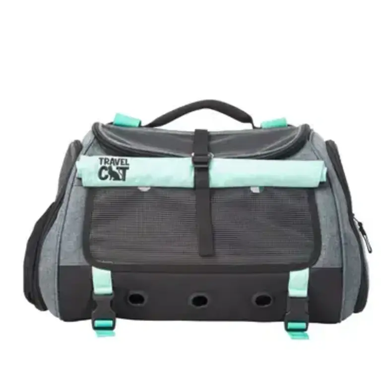 Travel Cat The Transpurrter Ultimate Calming Convertible Cat Carrier Heather Gray/Teal
