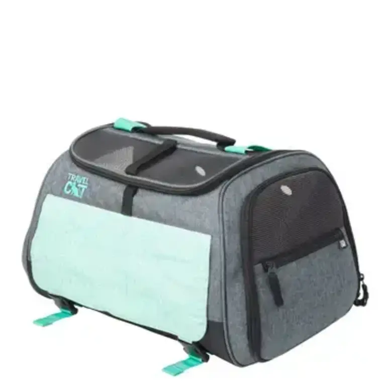 Travel Cat The Transpurrter Ultimate Calming Convertible Cat Carrier Heather Gray/Teal